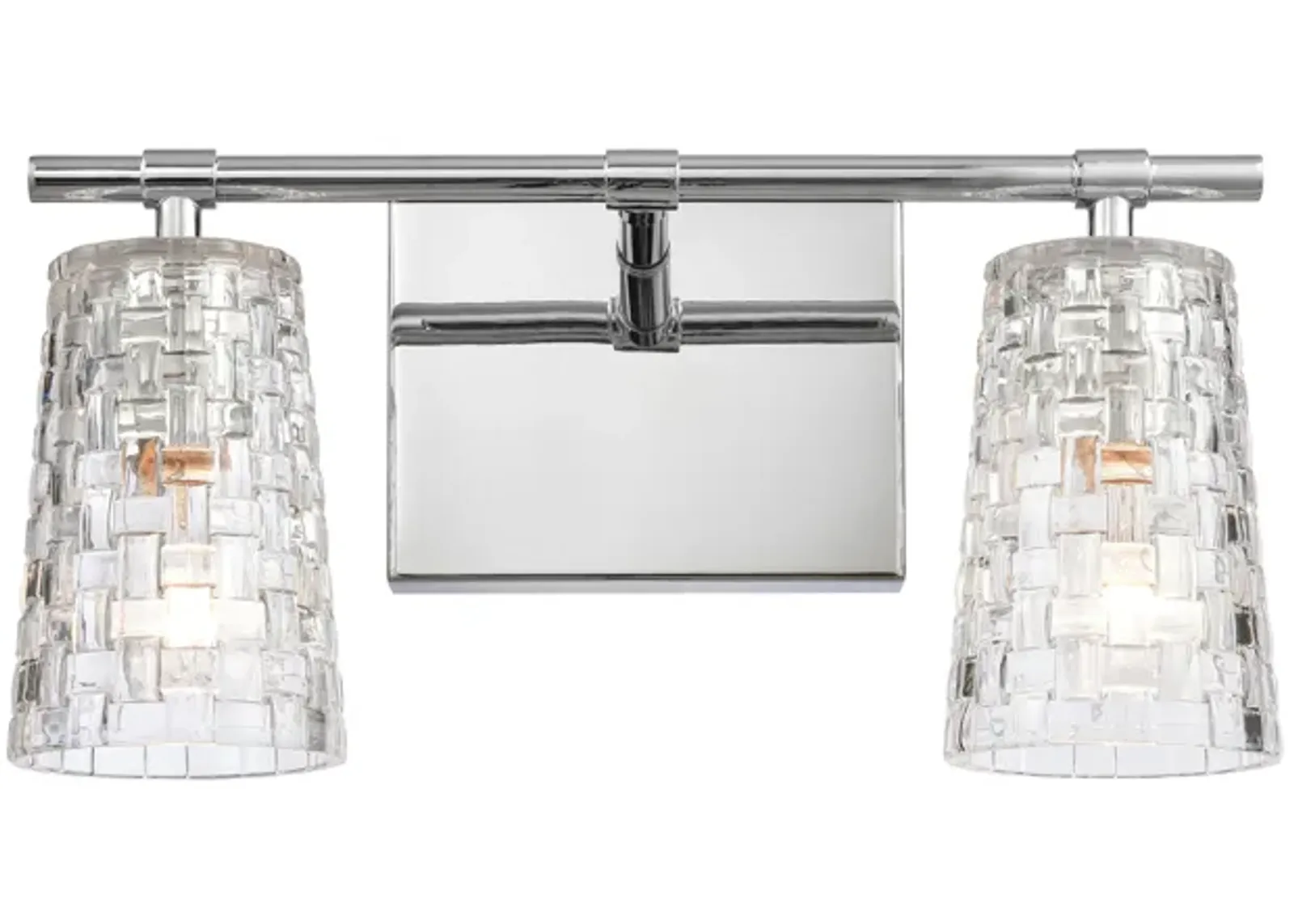 Lightweave 15'' Silver Wide 2-Light Vanity Light