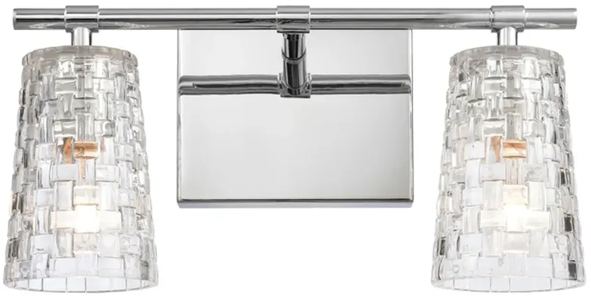 Lightweave 15'' Silver Wide 2-Light Vanity Light