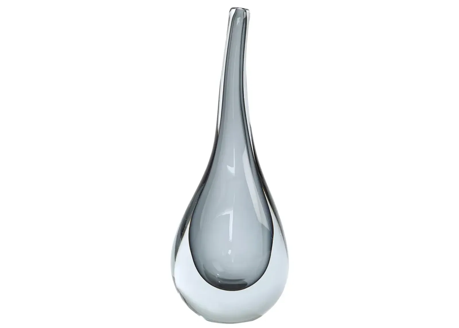 Stretched Neck Vase-Grey Large