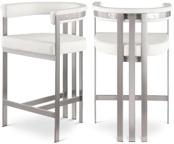 Meridian Furniture Marcello Velvet Counter Stool, Set of 2