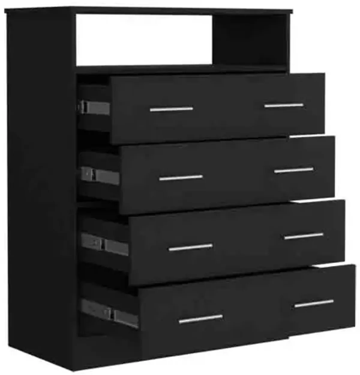 Four Drawer Dresser Wuju, Bedroom, Black