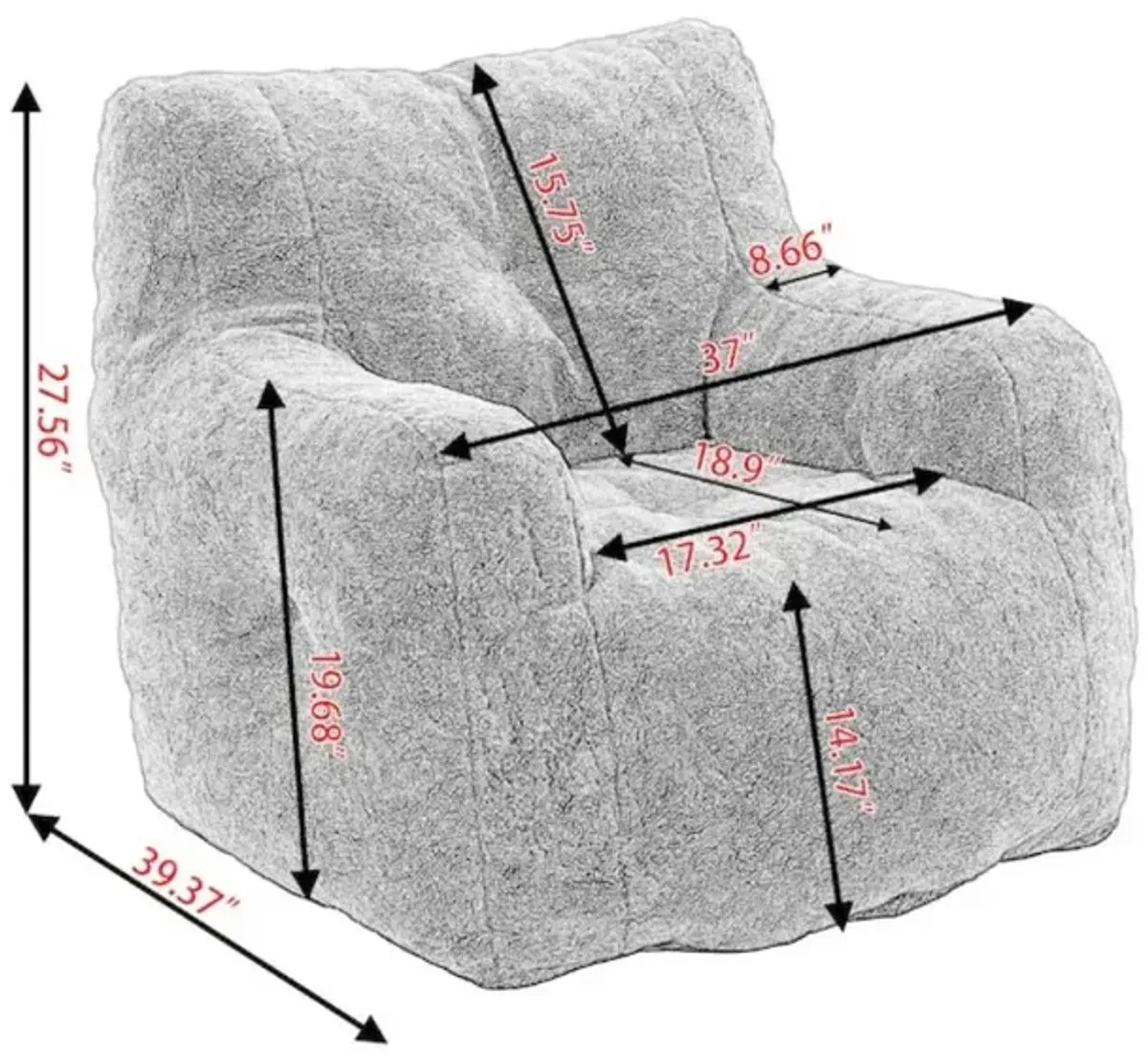 Dark Blue Bean Bag Chair for Comfortable and Stylish Lounge Seating