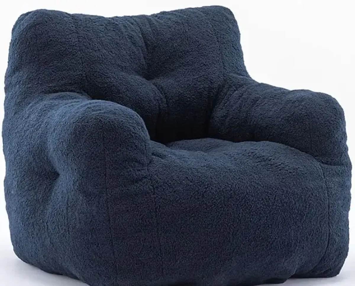 Dark Blue Bean Bag Chair for Comfortable and Stylish Lounge Seating