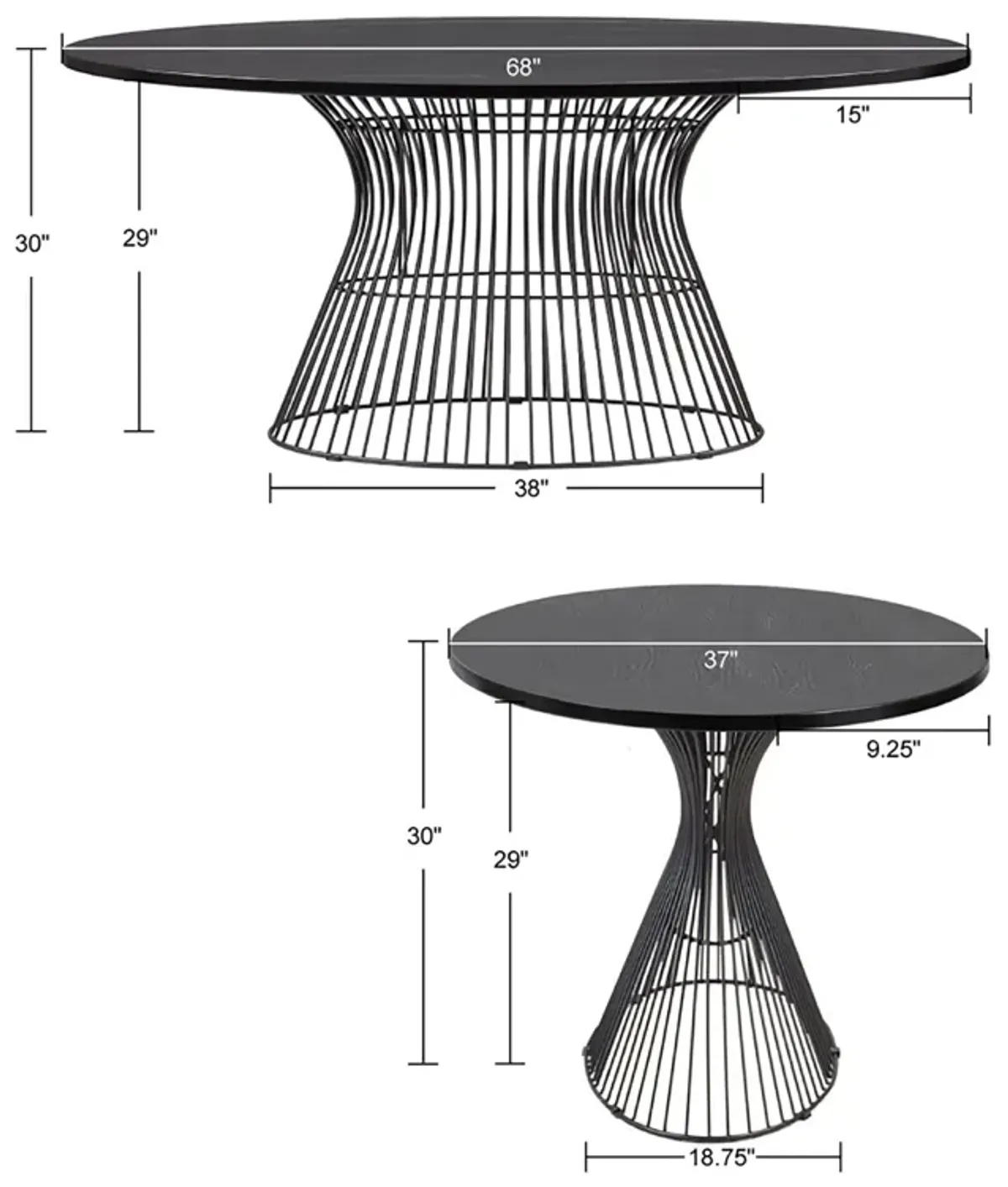 Gracie Mills Sotelo Elegant Oval Essence Dining Table