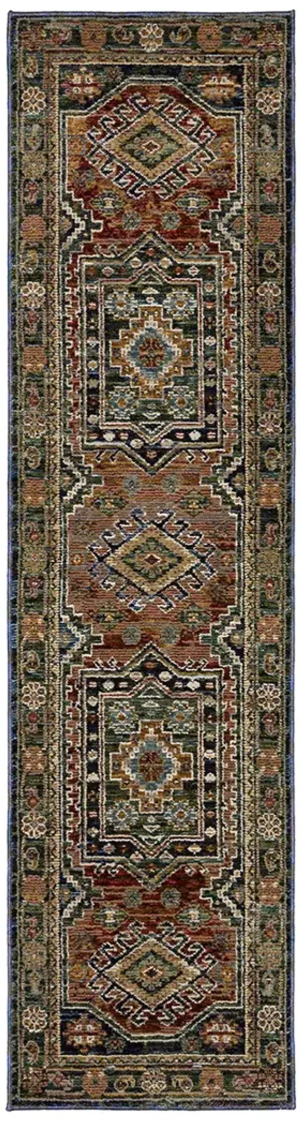 Andorra 2'6" x 12' Blue Rug