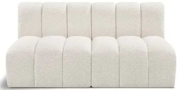 Meridian Furniture Arc Cream Boucle Fabric Modular Sofa