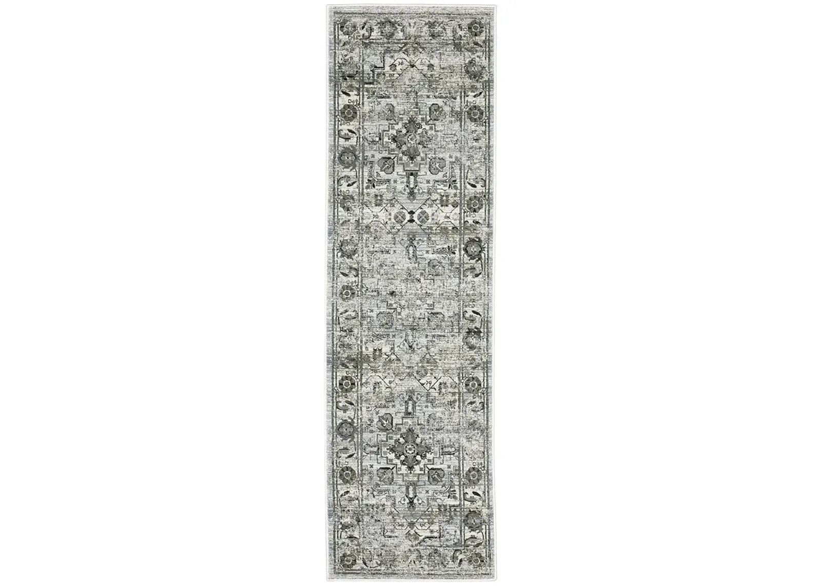 Gemini 2'3" x 7'6" Grey Rug