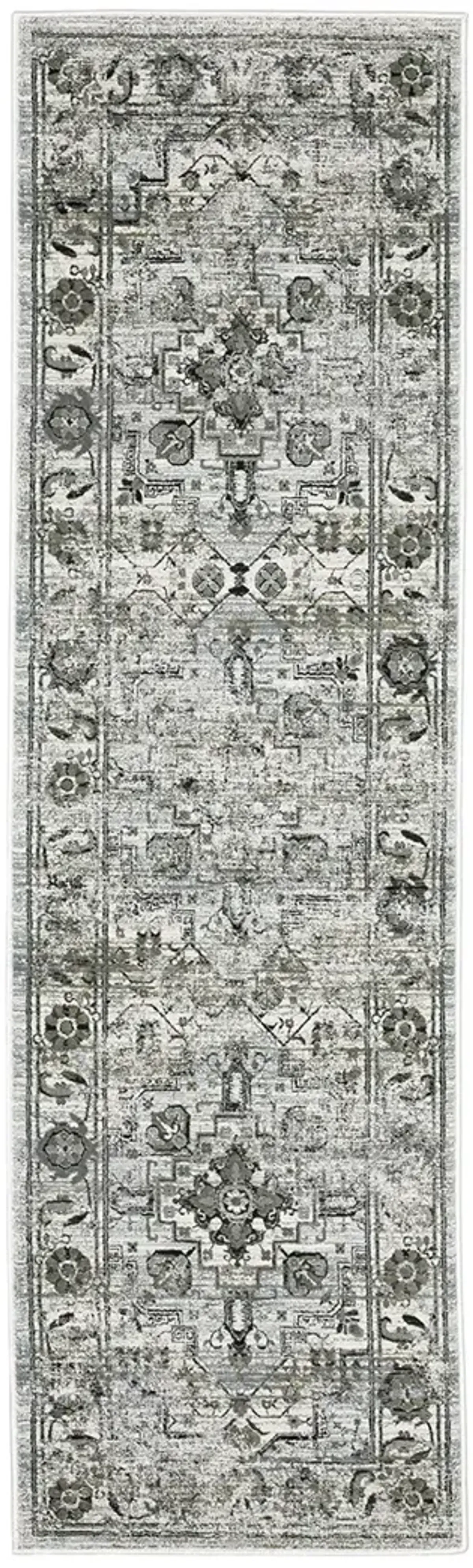 Gemini 2'3" x 7'6" Grey Rug