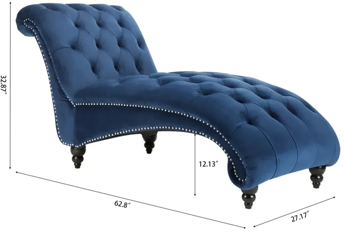 Tufted Armless Chaise Lounge