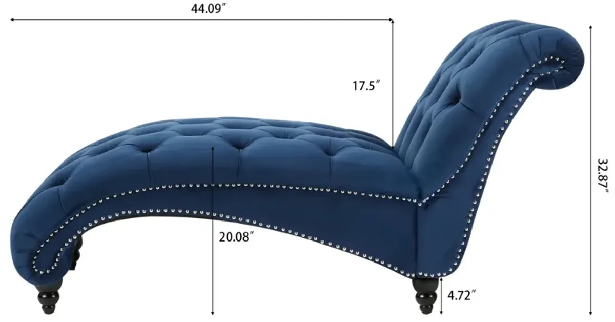 Tufted Armless Chaise Lounge