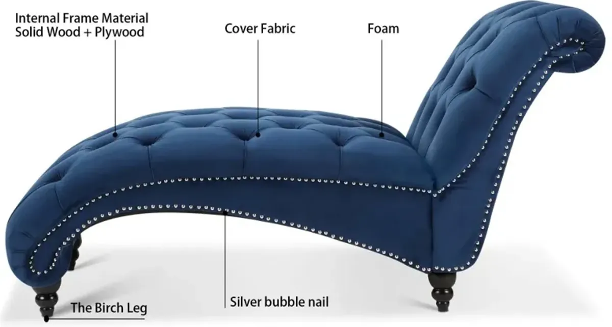 Tufted Armless Chaise Lounge