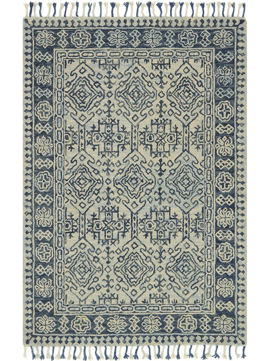 Zharah ZR09 Mist/Blue 5' x 7'6" Rug