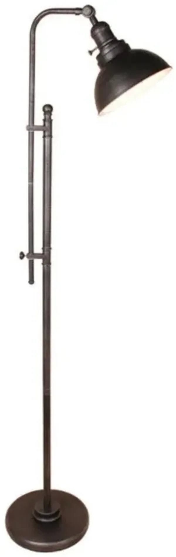65-inch Tall Floor Lamp Task Light in Distressed Metal Finish