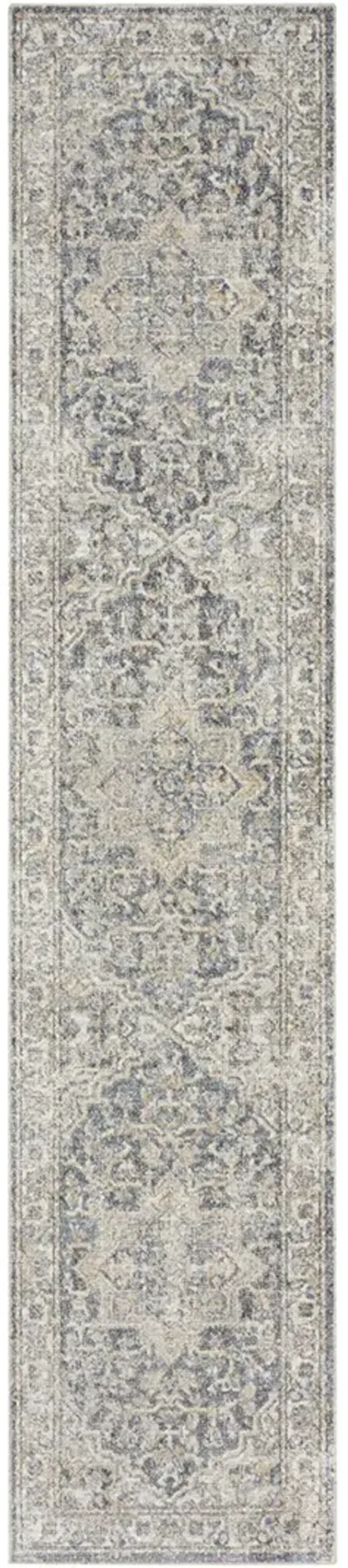 Astra Machine Washable ASW12 Gray/Multicolor 2'2" x 12' Rug