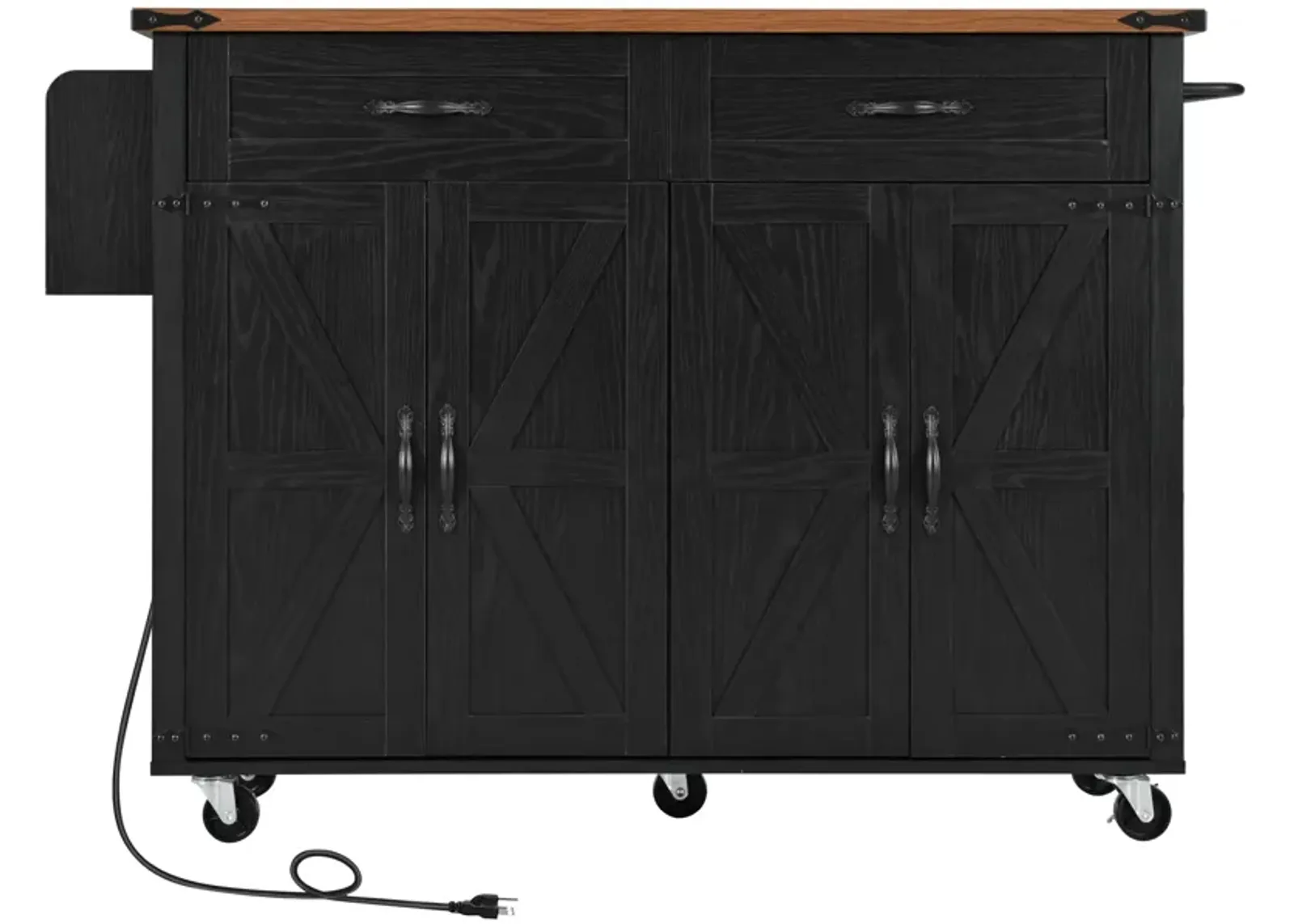 Merax Kitchen Storage Island with Drop Leaf