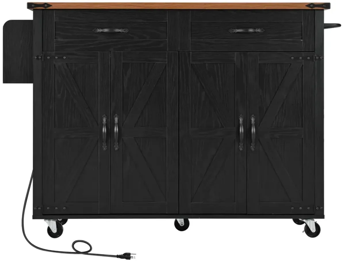 Merax Kitchen Storage Island with Drop Leaf