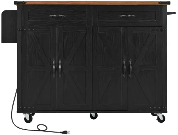 Merax Kitchen Storage Island with Drop Leaf