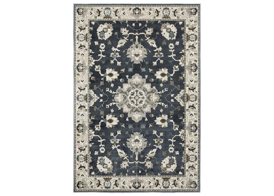 Ellington 6'7" x 9'6" Blue Rug