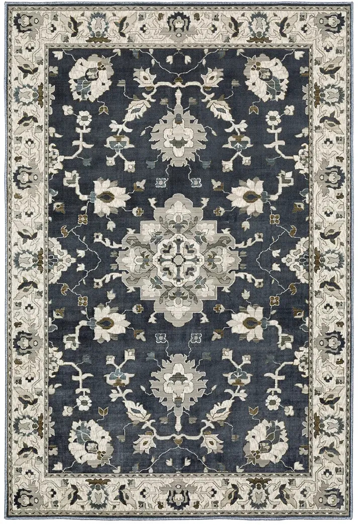 Ellington 6'7" x 9'6" Blue Rug