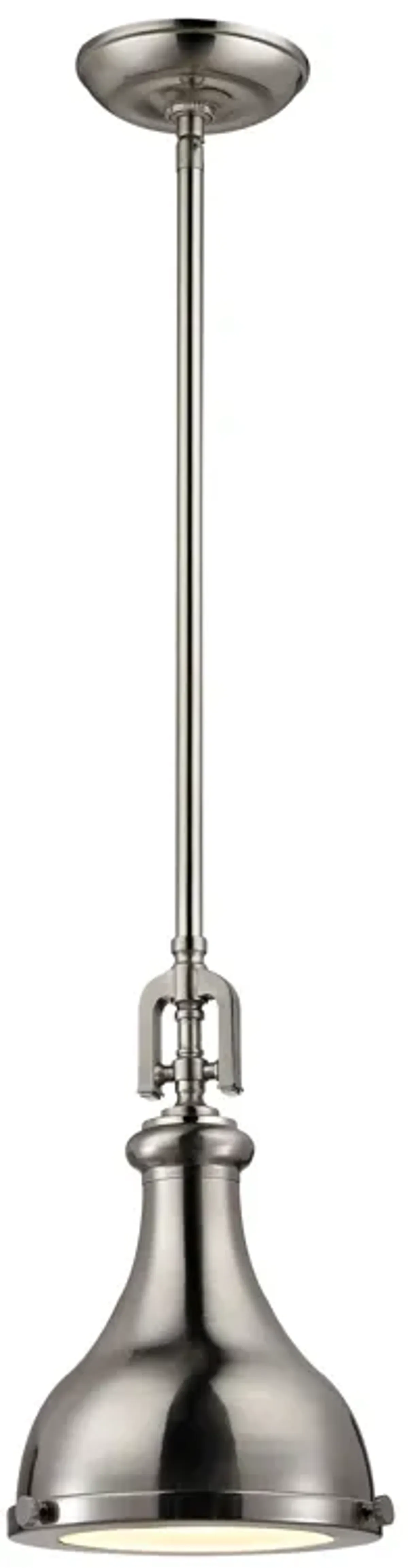 Rutherford 9'' Wide 1-Light Mini Silver Pendant