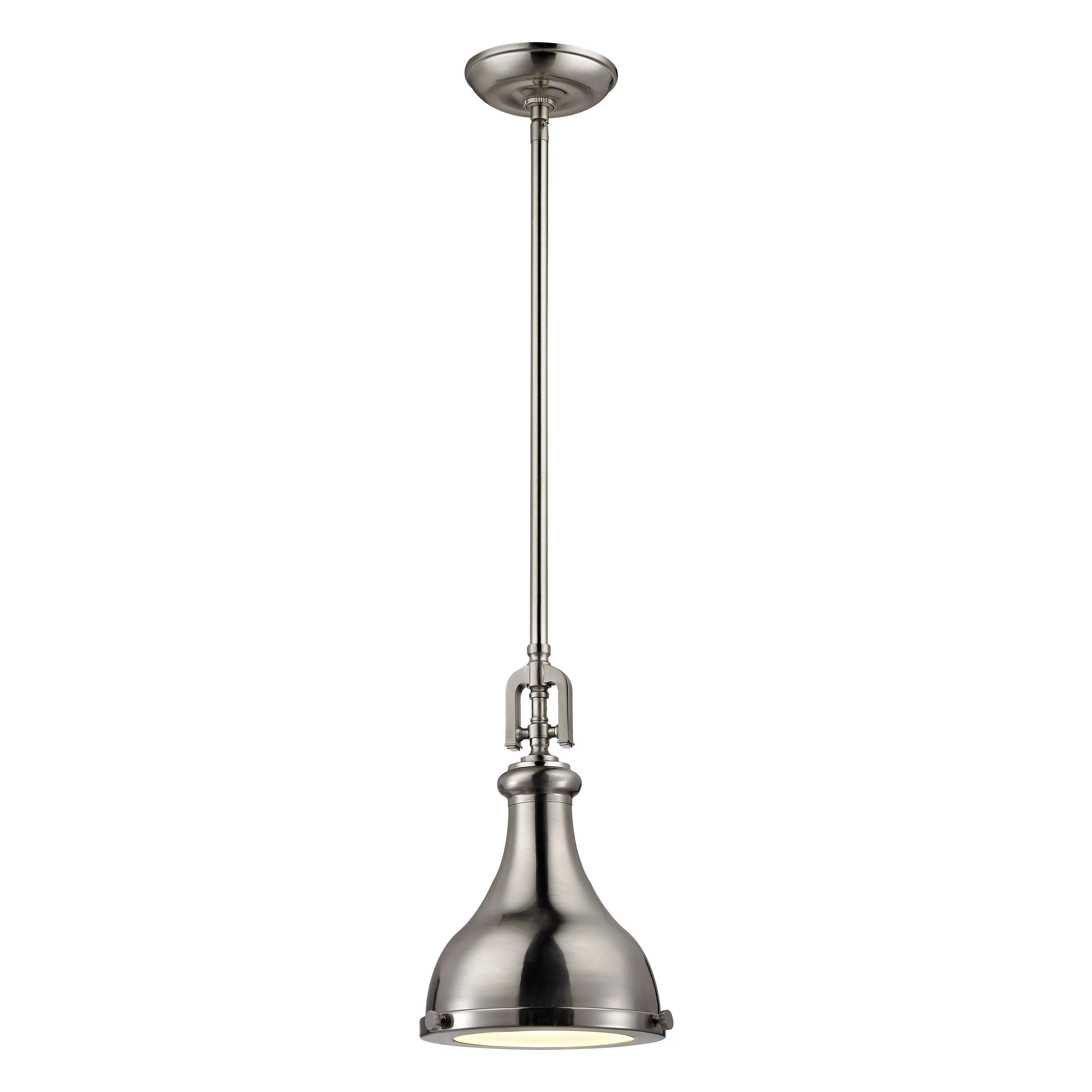 Rutherford 9'' Wide 1-Light Mini Silver Pendant