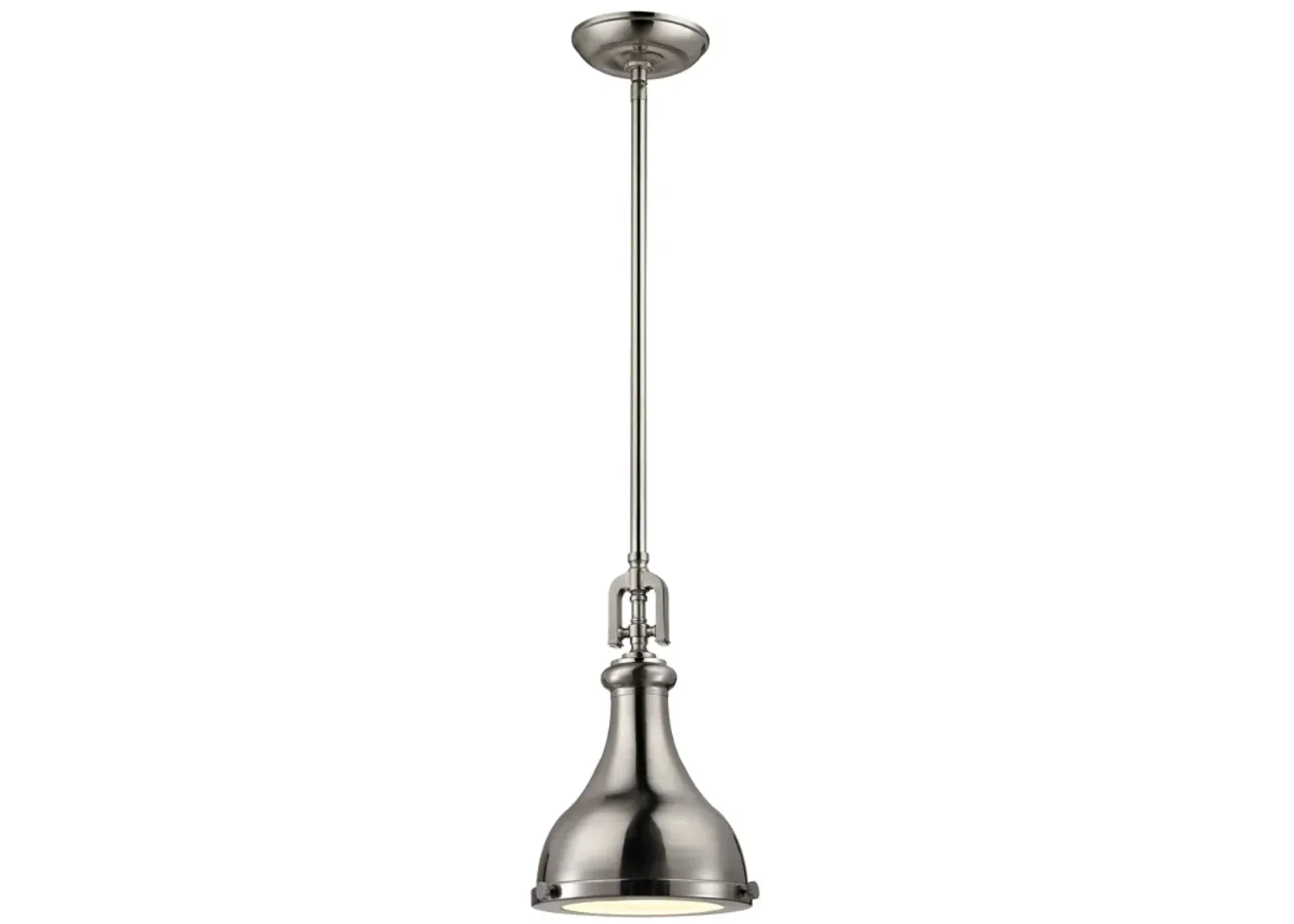 Rutherford 9'' Wide 1-Light Mini Silver Pendant