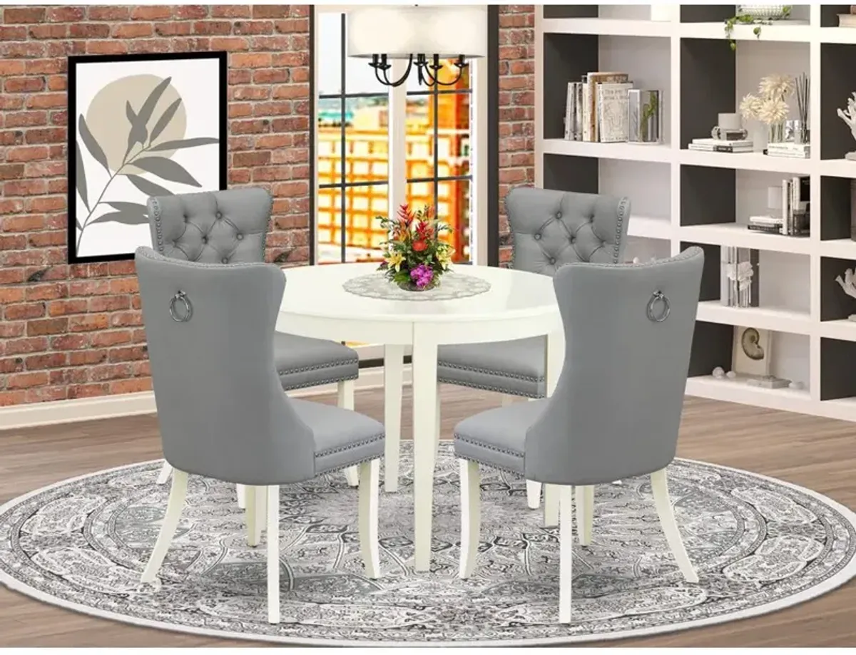 5 Piece Dining Room Furniture Set Contains a Round Dining Table