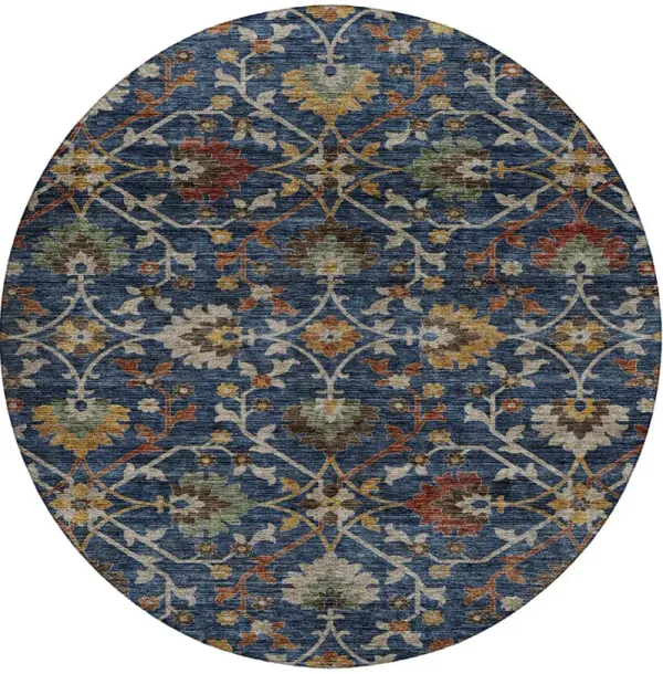 Silk Road SR4 Navy 8' Round Rug