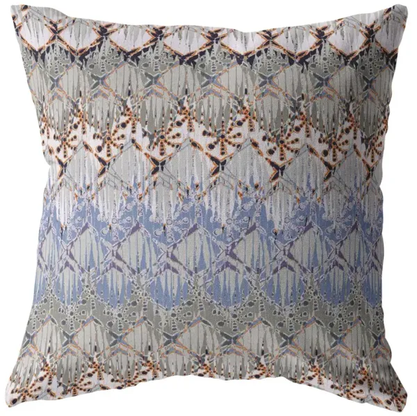 Hivvago 18"Orange Gray Hatch Zippered Suede Throw Pillow