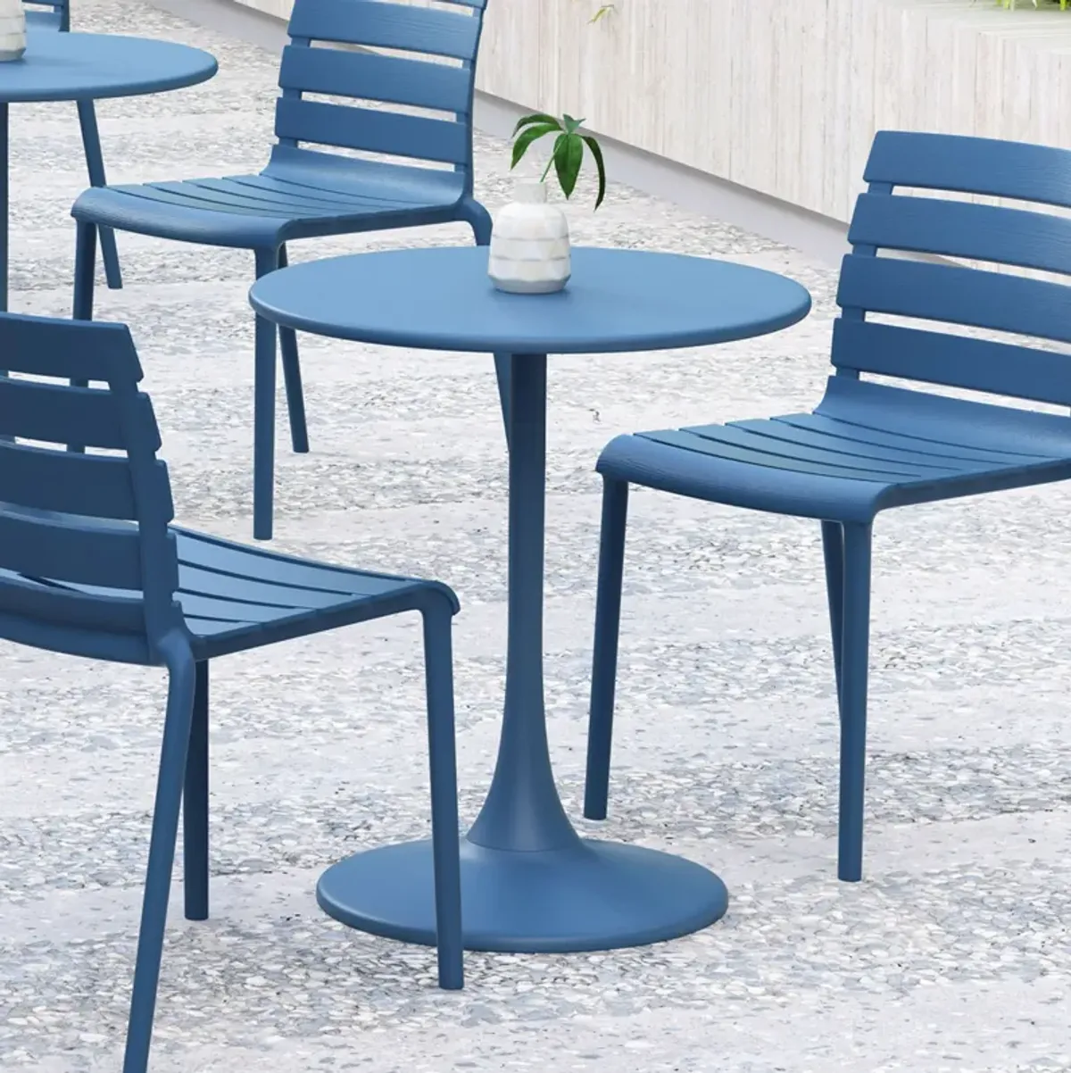 KURV® OUTDOOR & INDOOR ROUND 24" STEEL BISTRO TABLE