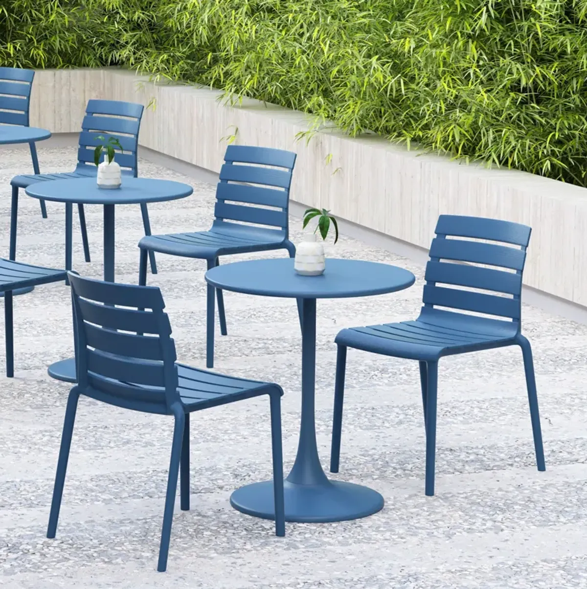 KURV® OUTDOOR & INDOOR ROUND 24" STEEL BISTRO TABLE