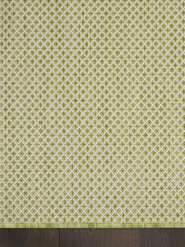 Courtyard COU01 Ivory/Green 4' x 6' Rug