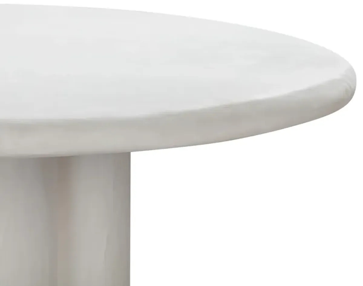 Elika Black Faux Plaster Round Dining Table