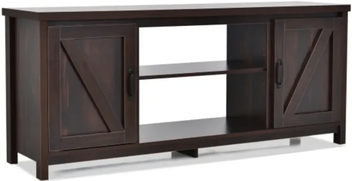 59 Inches TV Stand Media Console Center with Storage Cabinet