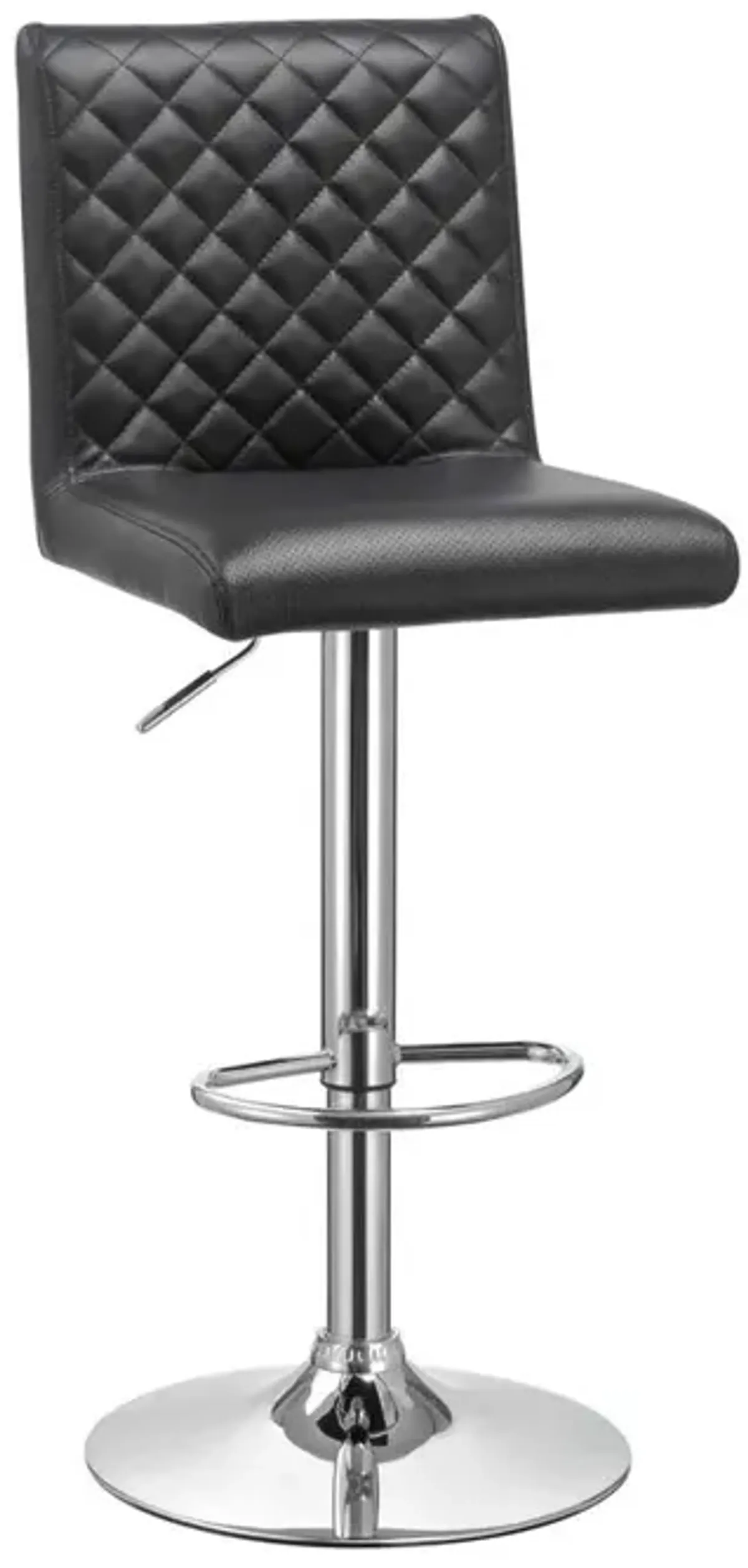 Best Master Furniture Bay Peak Adjustable Swivel Bar Stool in Black (Set of 2)