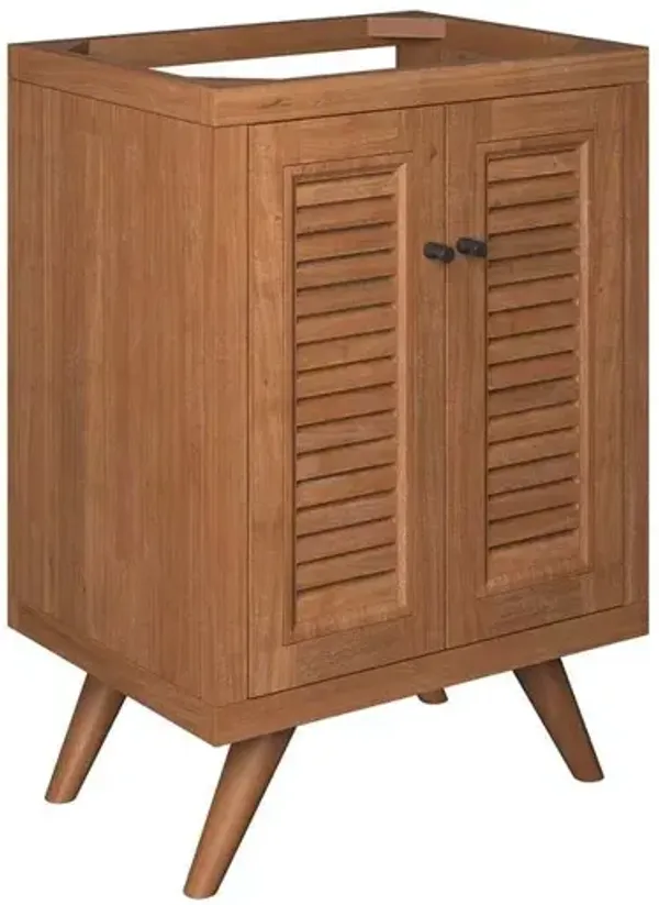 Modway Birdie 24 Teak Wood Bathroom Vanity Cabinet (Sink Basin Not Included)
