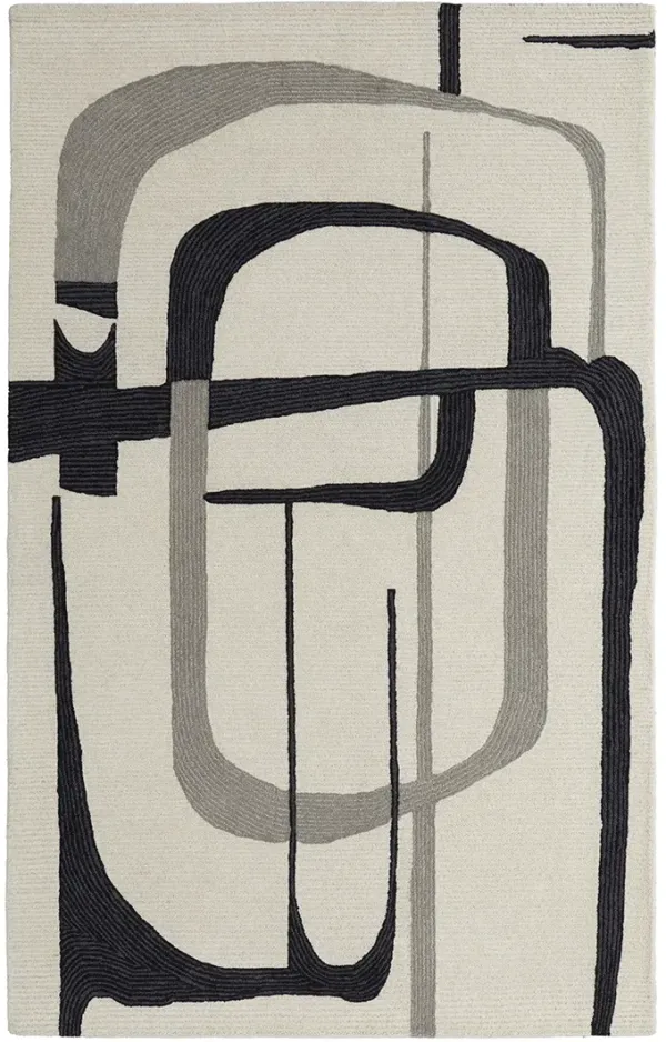 Maguire 8905F Ivory/Gray/Black 10' x 14' Rug