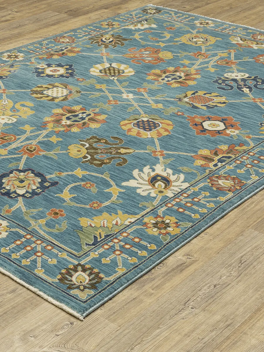 Francesca 6'7" x 9'6" Blue Rug