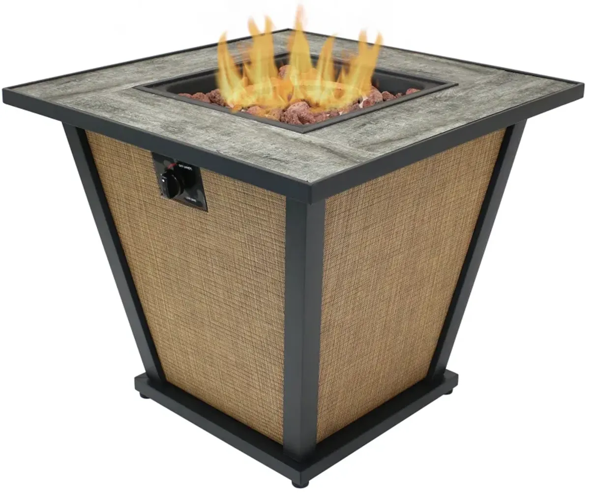 Sunnydaze 24 in Reykir Metal Smokeless Propane Gas Fire Pit Table