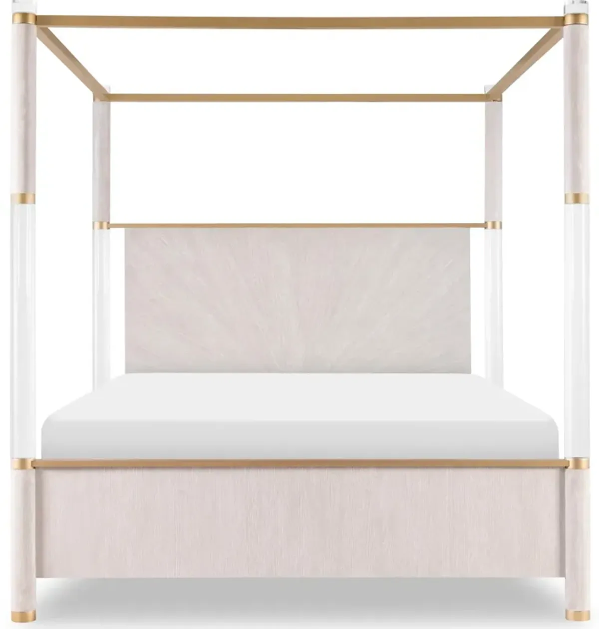 Miramar Queen Canopy Bed w/ Acrylic Post