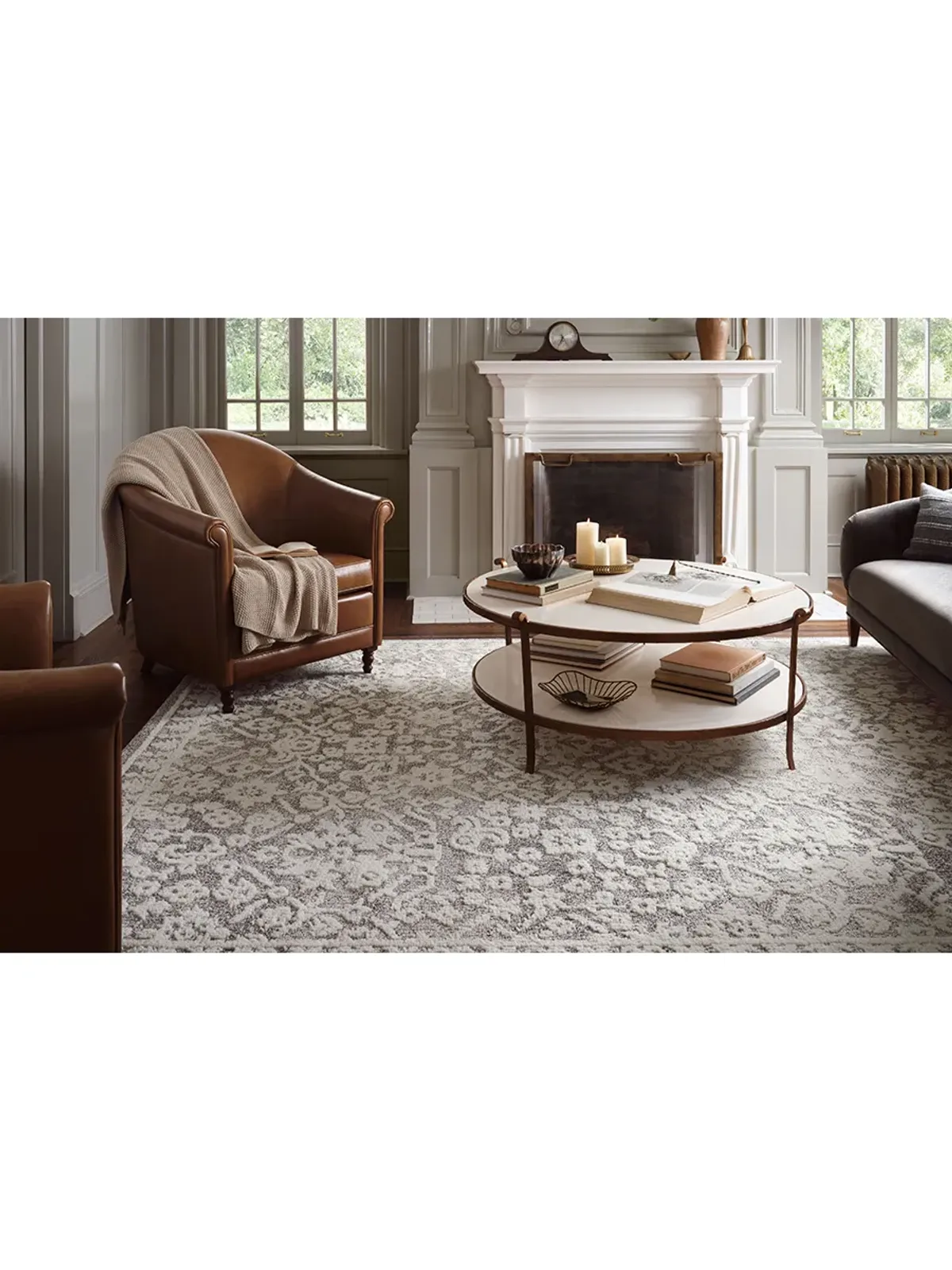 Gigi Grey/Ivory 6'7" x 9'2" Area Rug by Magnolia Home by Joanna Gaines x Loloi