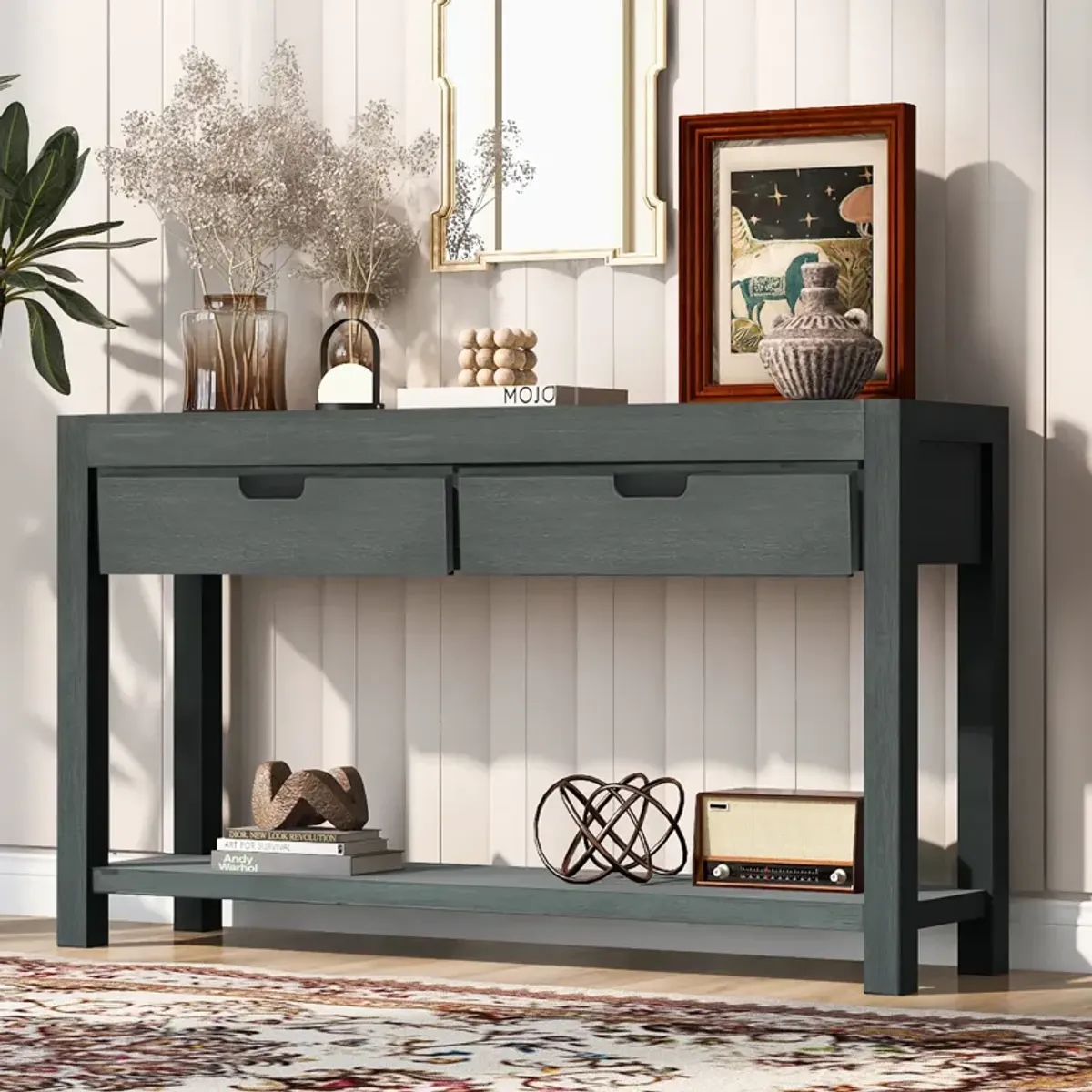 Merax Wooden Console Table  with 2 Drawers