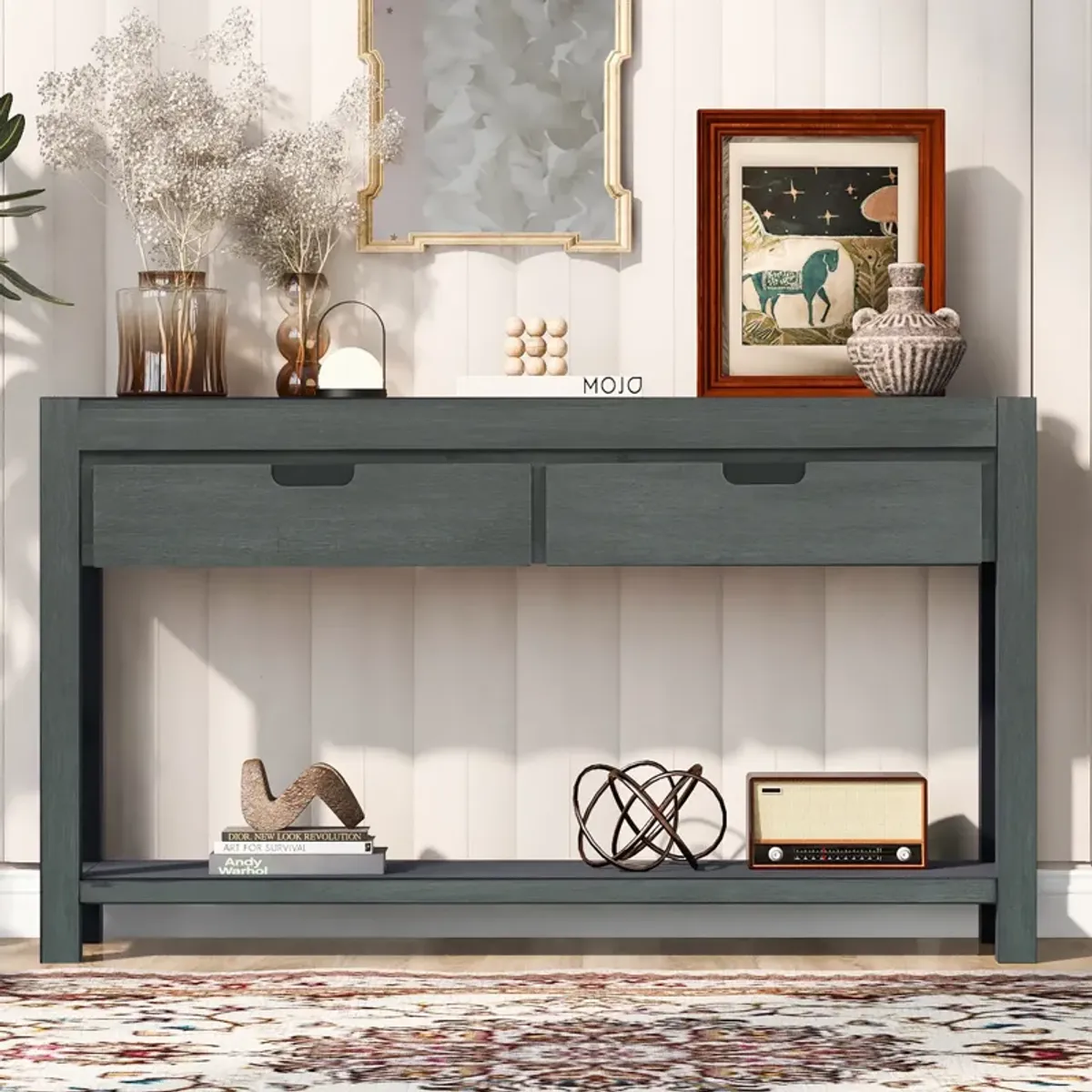 Merax Wooden Console Table  with 2 Drawers