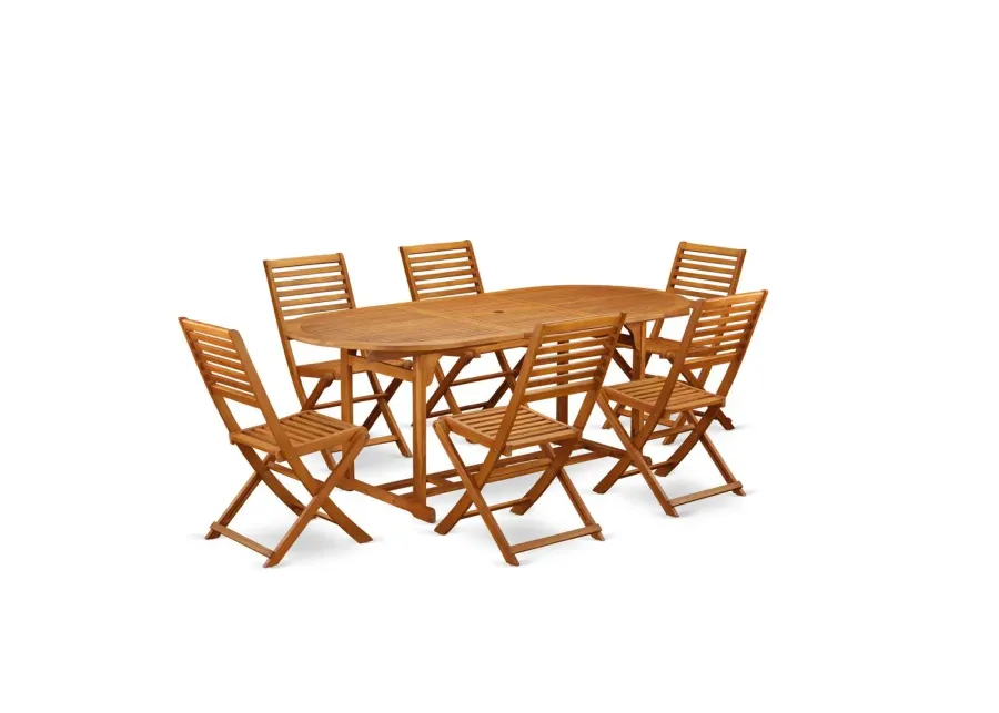 Wooden Patio Set Natural Oil