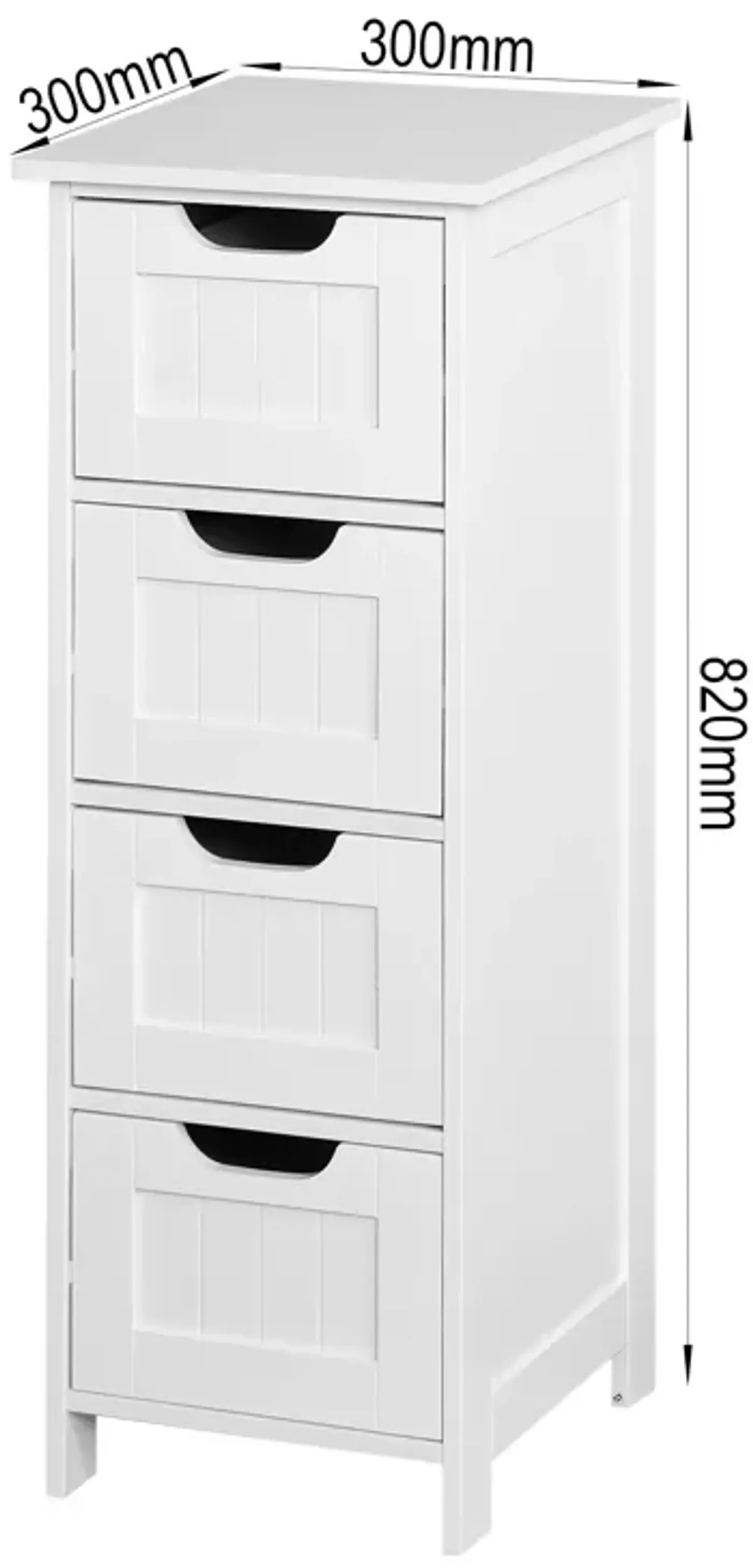 Hivvago 4 Drawers Free Standing Storage Cabinet for Bedroom and Bathroom