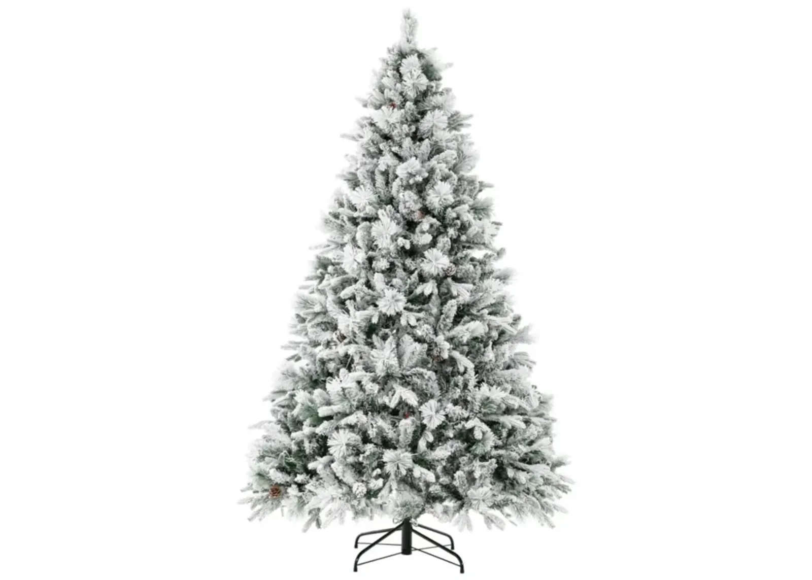 Hivvago 4.5/6/7 Feet Artificial Xmas Tree with Pine Needles and LED Lights