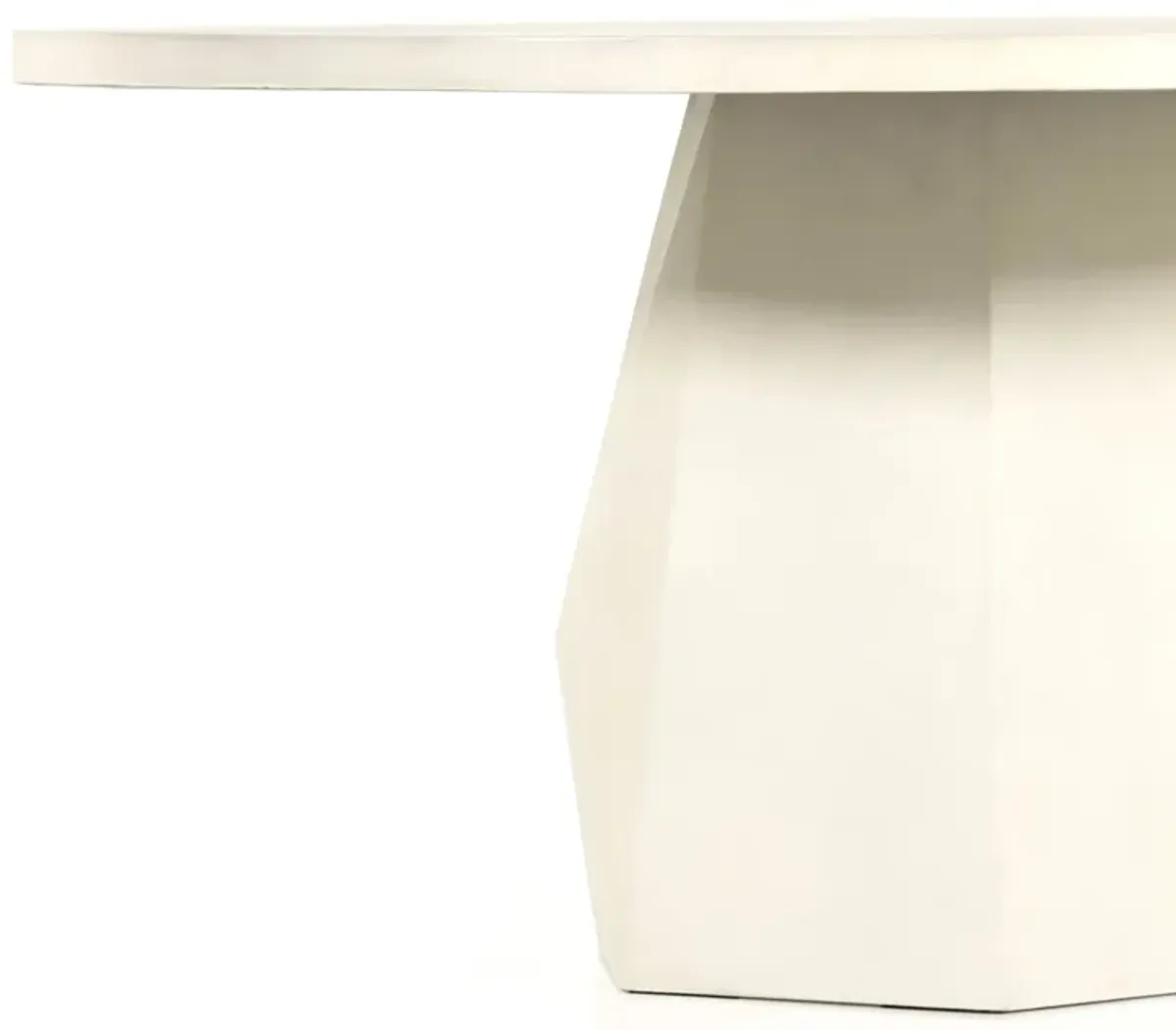 Bowman Outdoor Dining Table - White Concrete