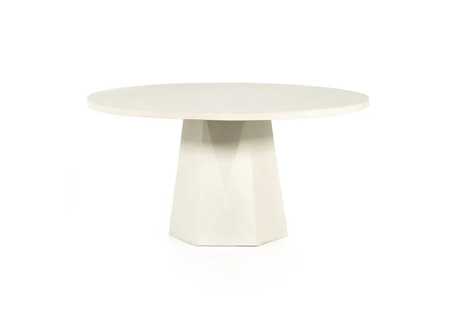 Bowman Outdoor Dining Table - White Concrete