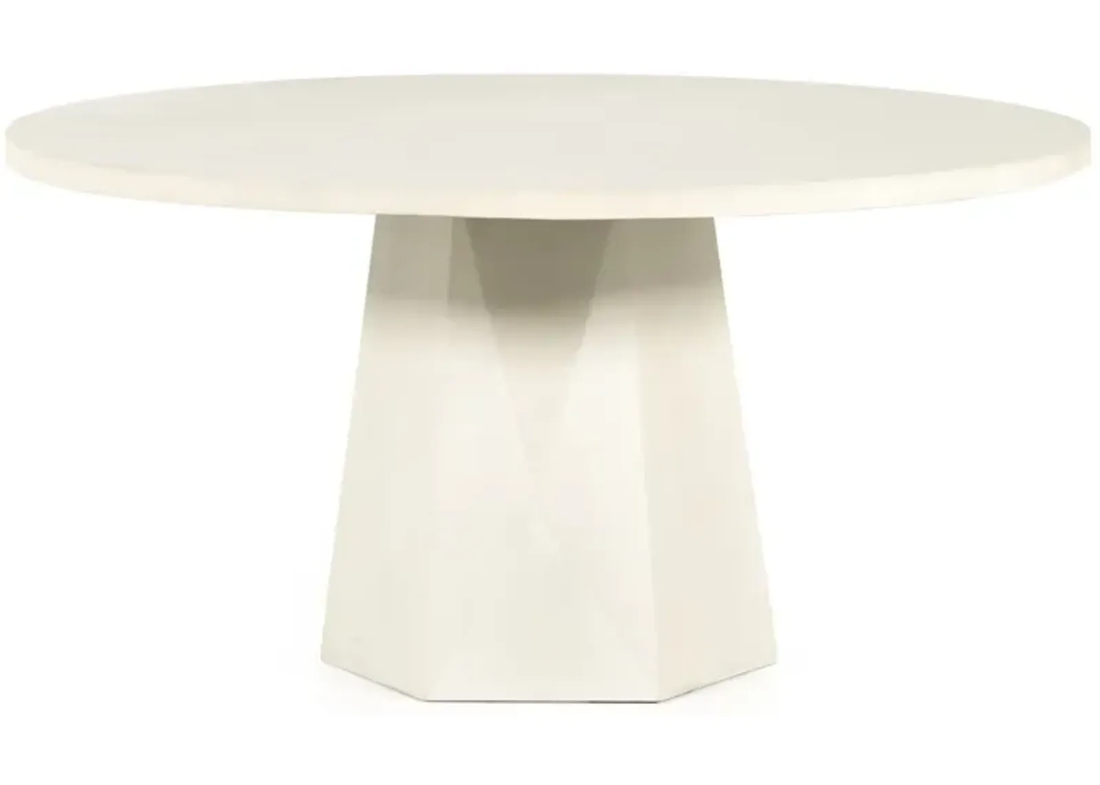 Bowman Outdoor Dining Table - White Concrete