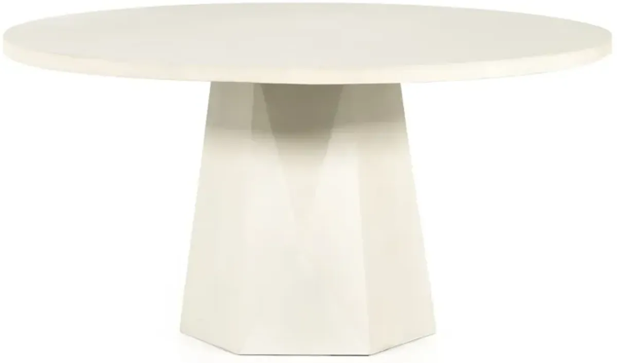 Bowman Outdoor Dining Table - White Concrete